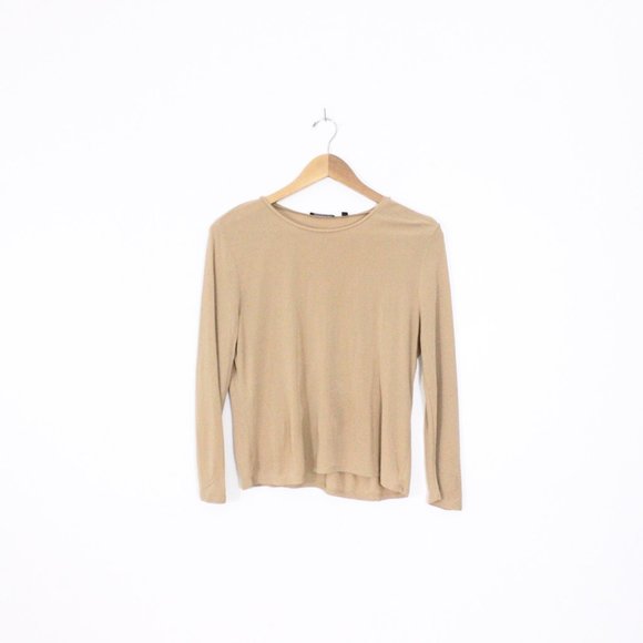 *Anne Klein Tan Sheer Long Sleeve - Picture 4 of 7
